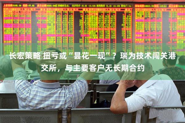 长宏策略 扭亏或“昙花一现”？瑞为技术闯关港交所，与主要客户无长期合约